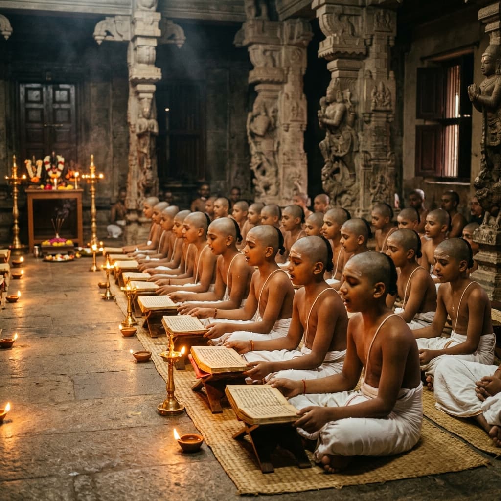 Gurukul students chanting
